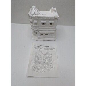 California Creations SE169 DRUG STORE Christmas Village Unsealed Unpainted